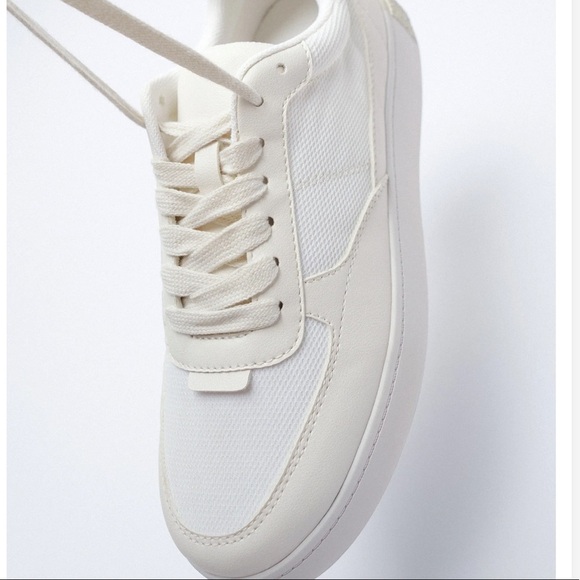 ZARA LACE-UP TRAINERS SNEAKERS - Picture 5 of 6